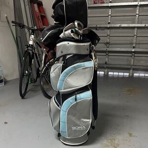 Mizuno SORA Golf Bag in Light Blue and Gray